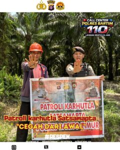 “Cegah Dari Awal!” Satsamapta Polres Barito Timur Gencarkan Patroli Karhutla