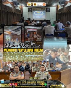 Tingkatkan Kapasitas Personel, Kapolres Barito Timur Beserta PJU Ikuti Penyuluhan Hukum Daring Polda Kalteng